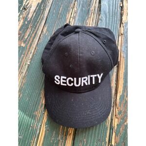 Spirit Halloween Security Baseball Cap Black Embroidered Hat Mens One Size A160